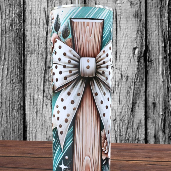 Jesus Fills My Cup Psalm 23:5 20 oz Skinny Tumbler - Picture 4 of 5